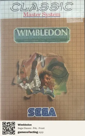 Wimbledon Sega Master System, PAL box front