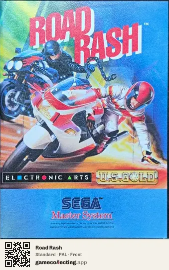 Road Rash Sega Master System, PAL box front