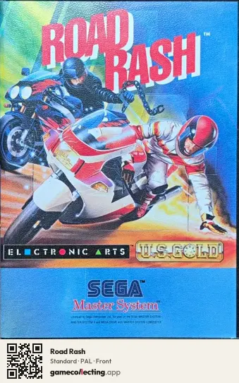 Road Rash Sega Master System, PAL box front