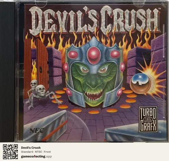 Devil's Crush TurboGrafx-16, NTSC box front