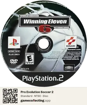 Pro Evolution Soccer 2 PlayStation 2, NTSC disc