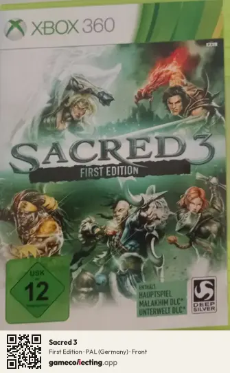 Sacred 3 Xbox 360, Germany box front