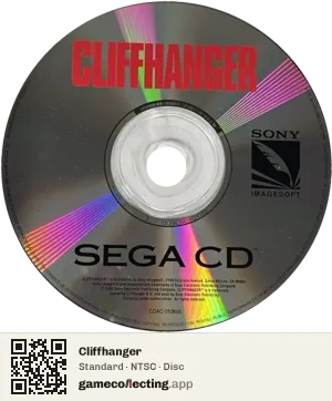 Cliffhanger Sega Mega-CD / Sega CD, NTSC disc