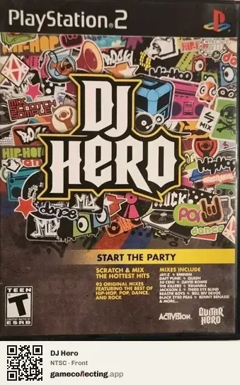 DJ Hero PlayStation 2, NTSC box front