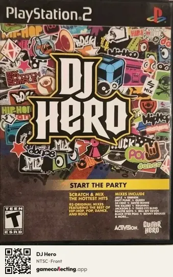 DJ Hero PlayStation 2, NTSC box front