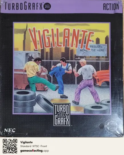 Vigilante TurboGrafx-16, NTSC box front