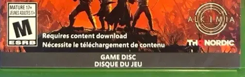 Gothic 1 Remake, the ESRB box on its front