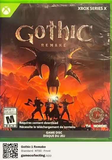 Gothic 1 Remake Xbox Series X, NTSC box front