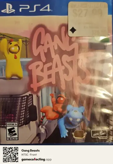 Gang Beasts PlayStation 4, NTSC box front