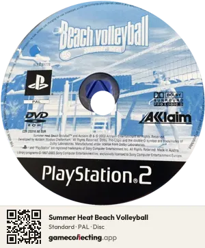 Summer Heat Beach Volleyball PlayStation 2, PAL disc