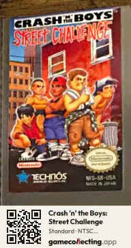 Crash 'n' the Boys: Street Challenge Nintendo Entertainment System, NTSC cartridge label