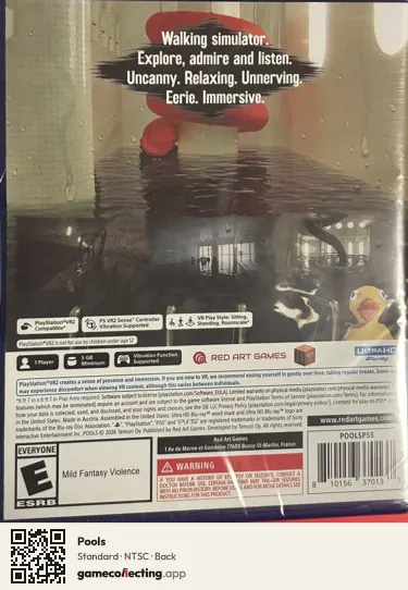 Pools PlayStation 5, NTSC box back