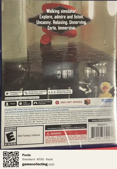 Pools PlayStation 5, NTSC box back