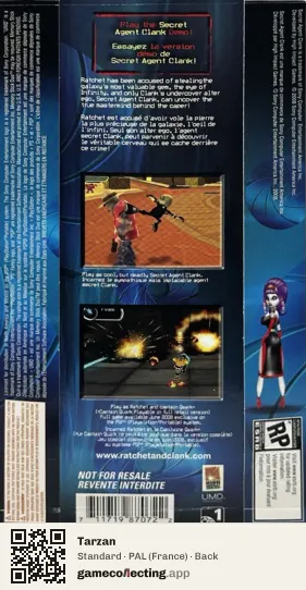 Tarzan PlayStation, France box back