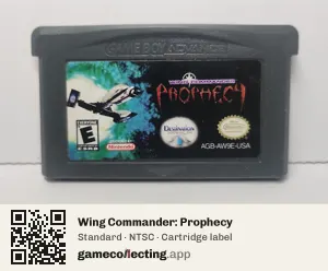 Wing Commander: Prophecy Game Boy Advance, NTSC cartridge label