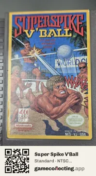 Super Spike V'Ball Nintendo Entertainment System, NTSC cartridge label