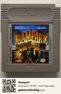 Rampart Game Boy, NTSC cartridge label