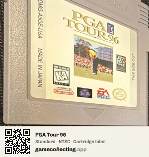 PGA Tour 96 Game Boy, NTSC cartridge label