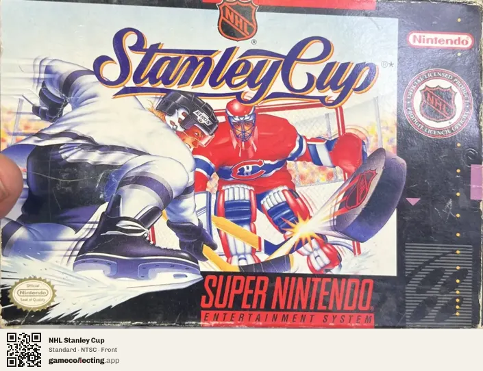 NHL Stanley Cup Super Nintendo Entertainment System, NTSC box front