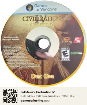 Sid Meier's Civilization IV Computer, NTSC disc