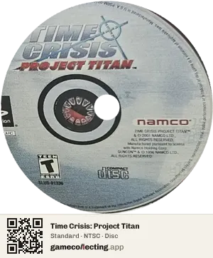Time Crisis: Project Titan PlayStation, NTSC disc