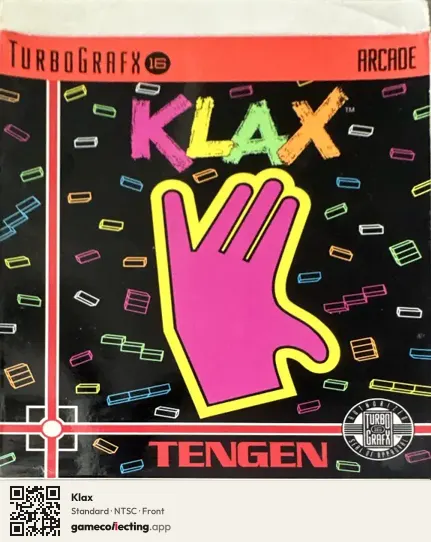Klax TurboGrafx-16, NTSC box front