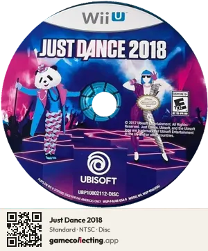 Just Dance 2018 Nintendo Wii U, NTSC disc