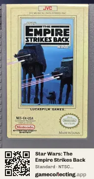 Star Wars: The Empire Strikes Back Nintendo Entertainment System, NTSC cartridge label