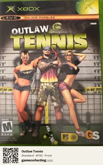 Outlaw Tennis Xbox, NTSC box front