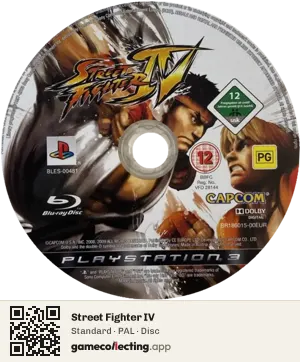 Street Fighter IV PlayStation 3, PAL disc