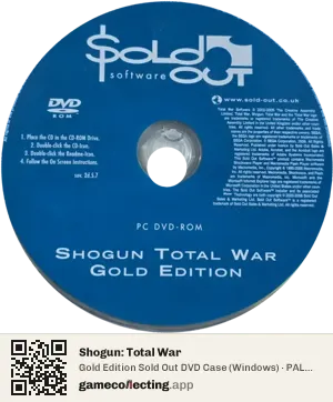 Shogun: Total War Computer, PAL disc