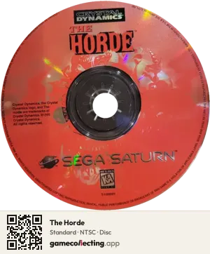 The Horde Sega Saturn, NTSC disc