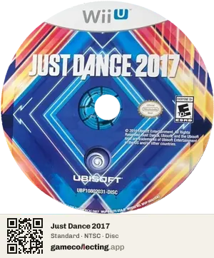 Just Dance 2017 Nintendo Wii U, NTSC disc