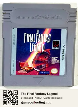 The Final Fantasy Legend Game Boy, NTSC cartridge label