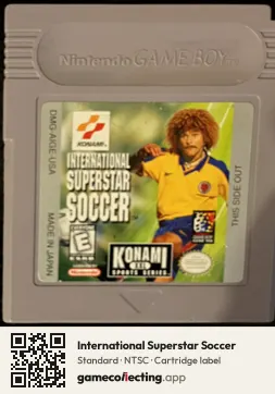 International Superstar Soccer Game Boy, NTSC cartridge label