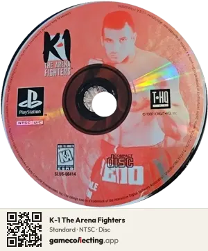 K-1 The Arena Fighters PlayStation, NTSC disc
