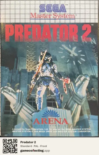 Predator 2 Sega Master System, PAL box front