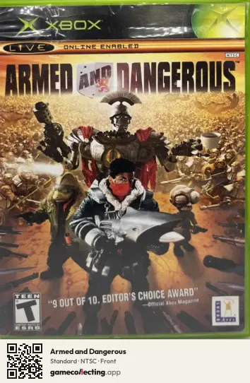 Armed and Dangerous Xbox, NTSC box front