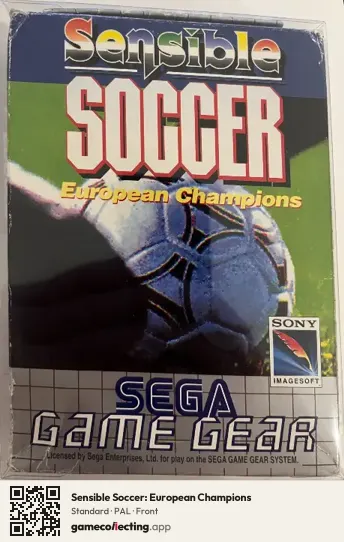 Sensible Soccer: European Champions Sega Game Gear, PAL box front