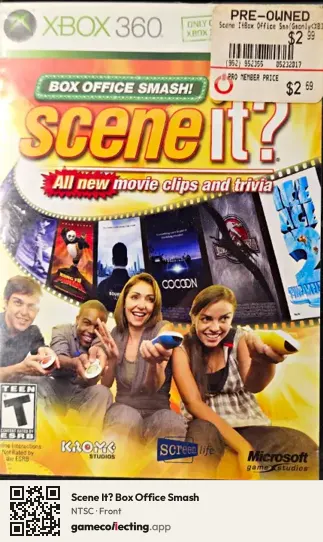 Scene It? Box Office Smash Xbox 360, NTSC box front