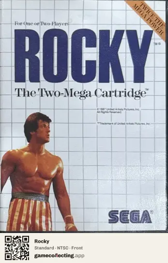 Rocky Sega Master System, NTSC box front