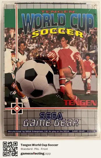 Tengen World Cup Soccer Sega Game Gear, PAL box front
