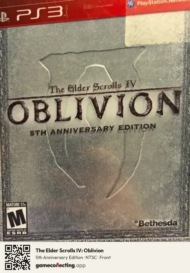 The Elder Scrolls IV: Oblivion PlayStation 3, NTSC box front