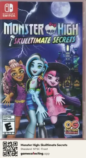 Monster High: Skulltimate Secrets Nintendo Switch, NTSC box front