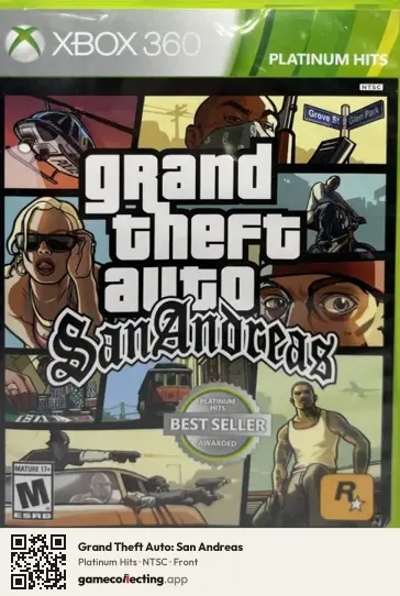Grand Theft Auto: San Andreas Xbox 360, NTSC box front