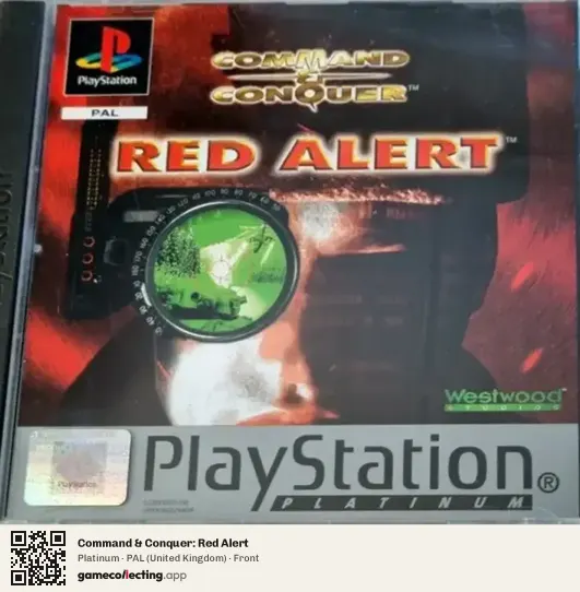 Command & Conquer: Red Alert PlayStation, United Kingdom box front