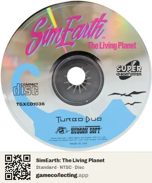 SimEarth: The Living Planet TurboGrafx-CD, NTSC disc