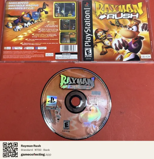 Rayman Rush PlayStation, NTSC box back