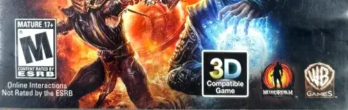 Mortal Kombat, the ESRB box on its front