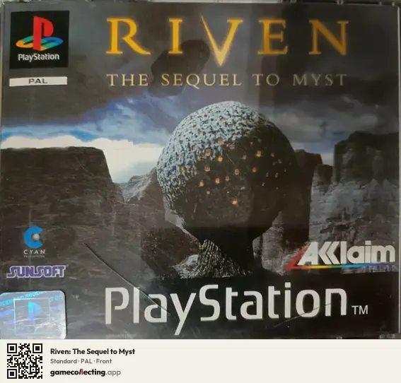 Riven: The Sequel to Myst PlayStation, PAL box front